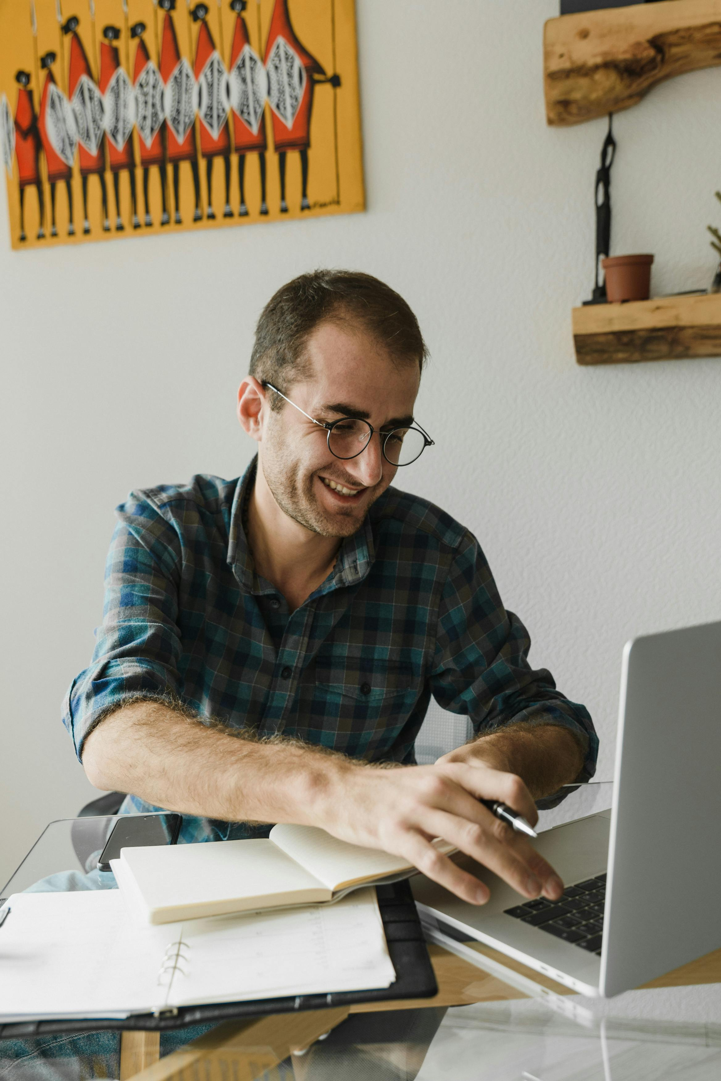 Operator working on a laptop representing self-guided product evaluation